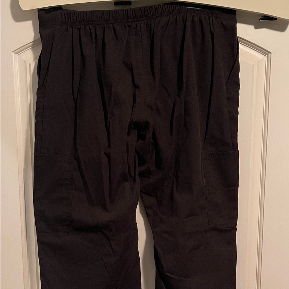 Black Unisex Scrub Pants - Picture 4 of 5